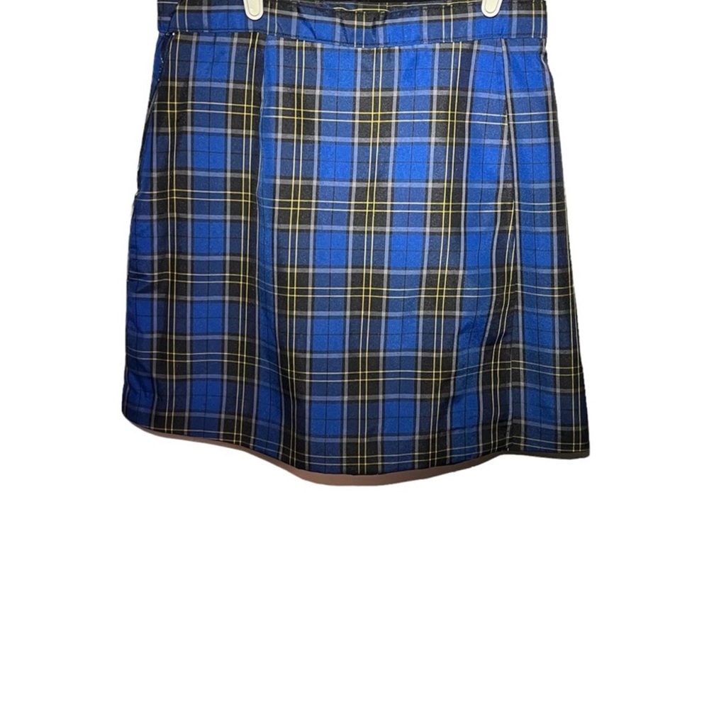 Junior Blue Black Plaid Skort | J15 | Brand New!